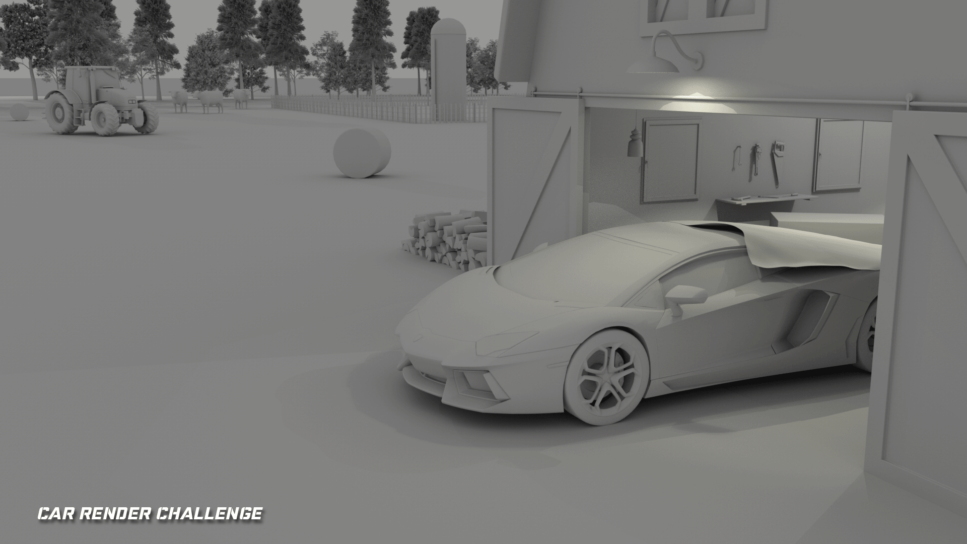 My Lamborghini Clay Render