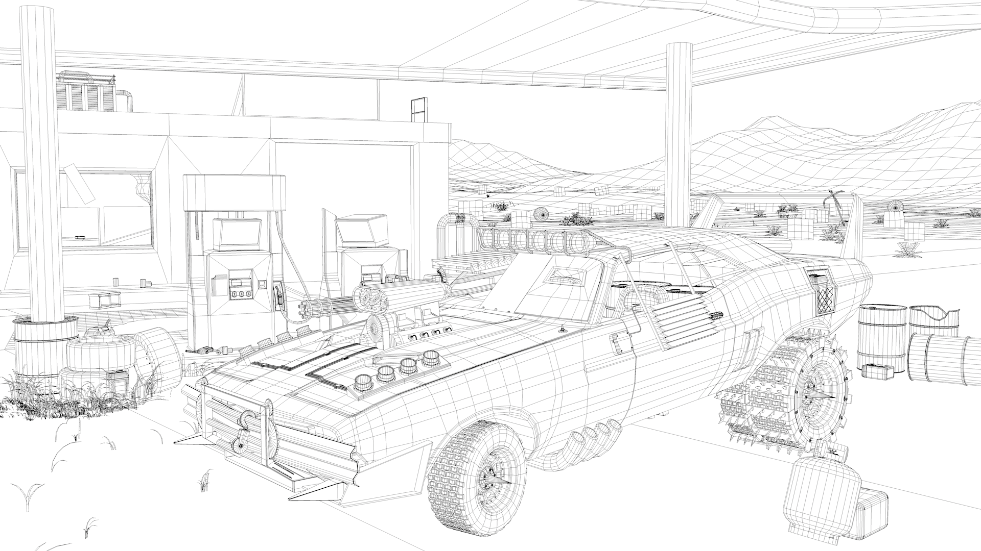 My Battle Car Wireframe