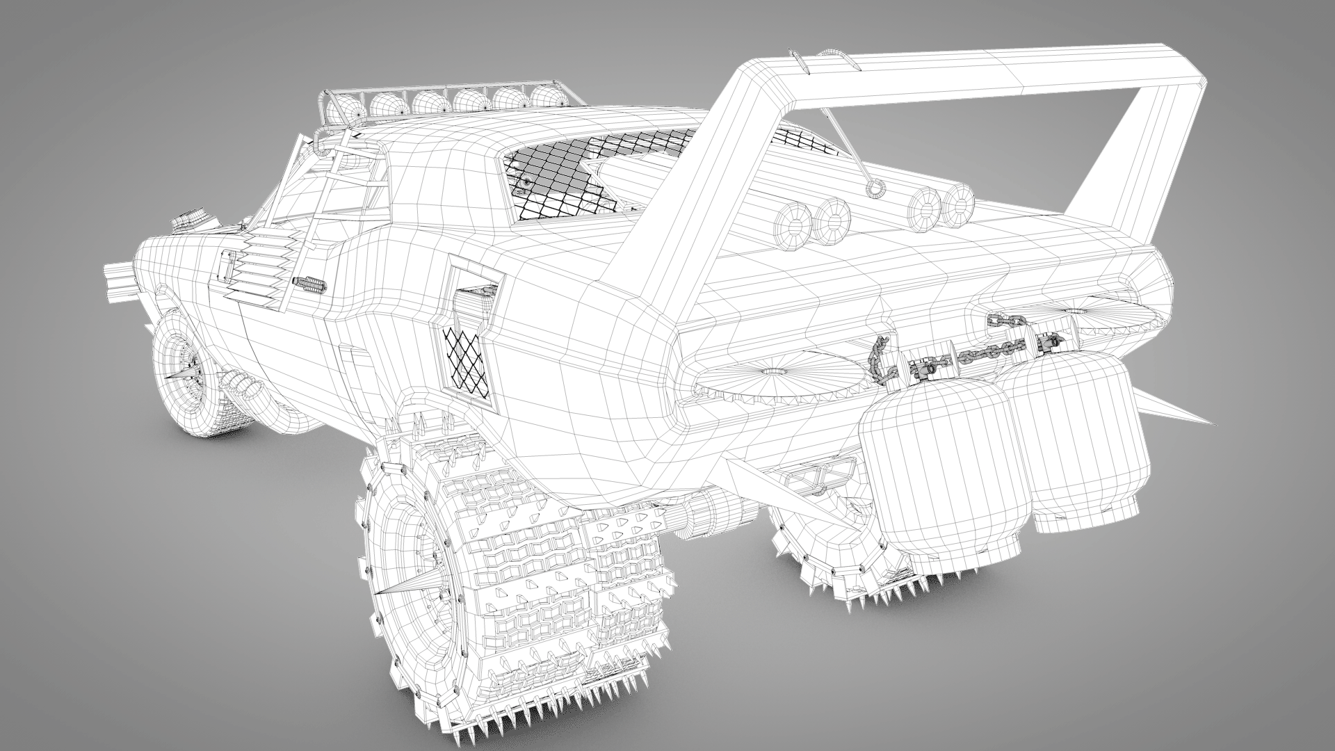 Back View Wireframe