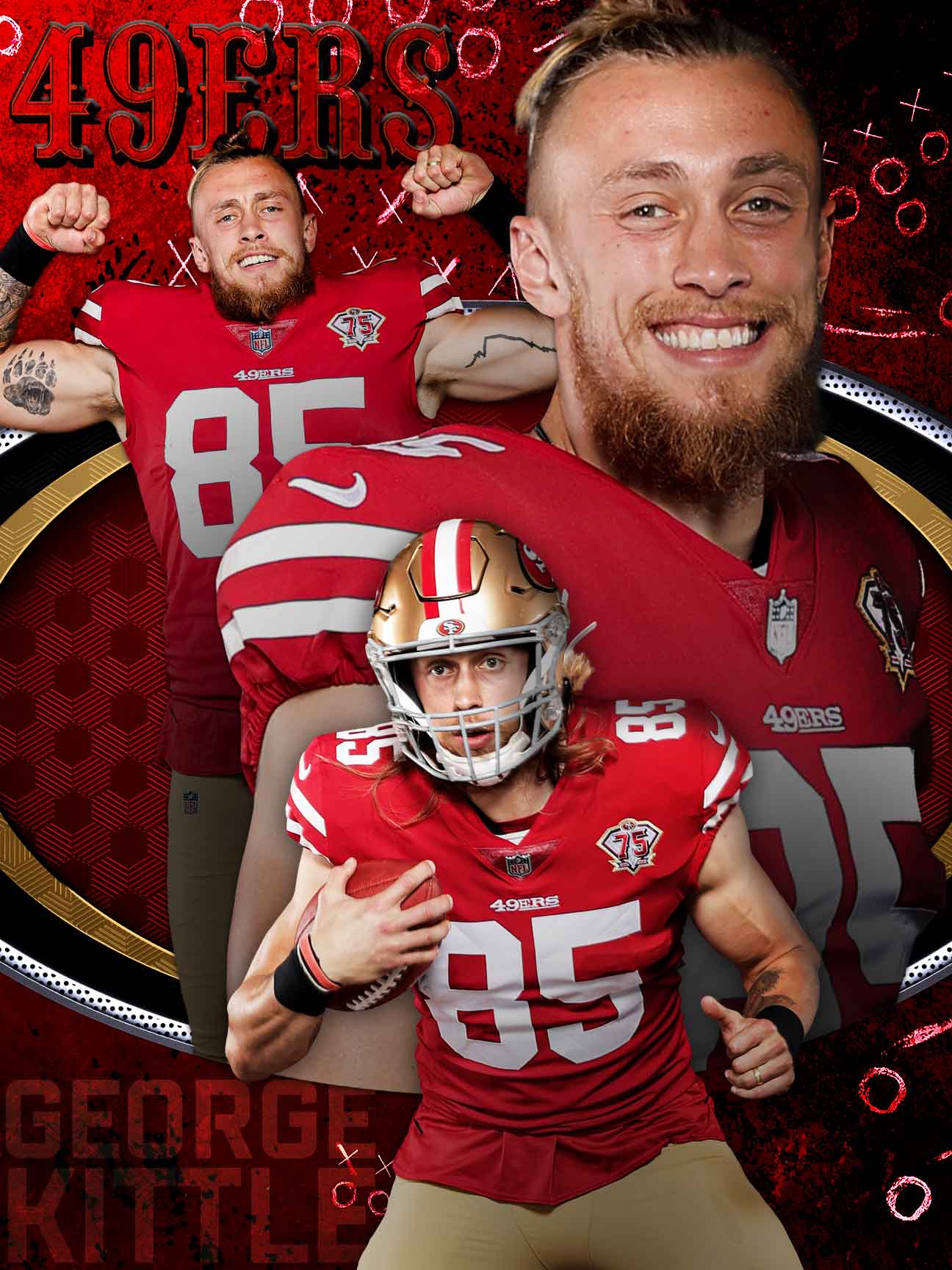 George Kittle 49ers Poster