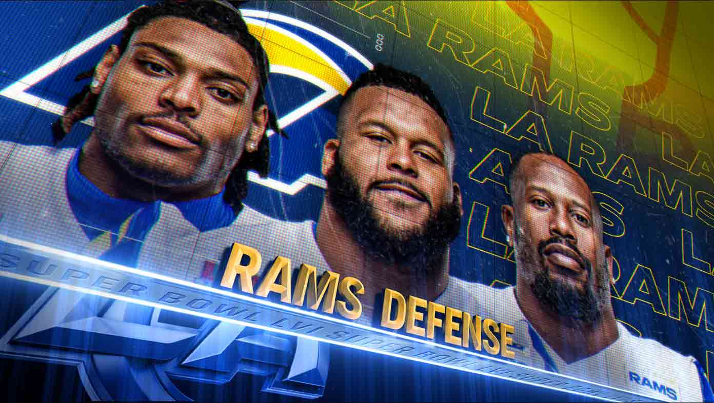 Super Bowl 56 LA Rams Combo Defense Bump