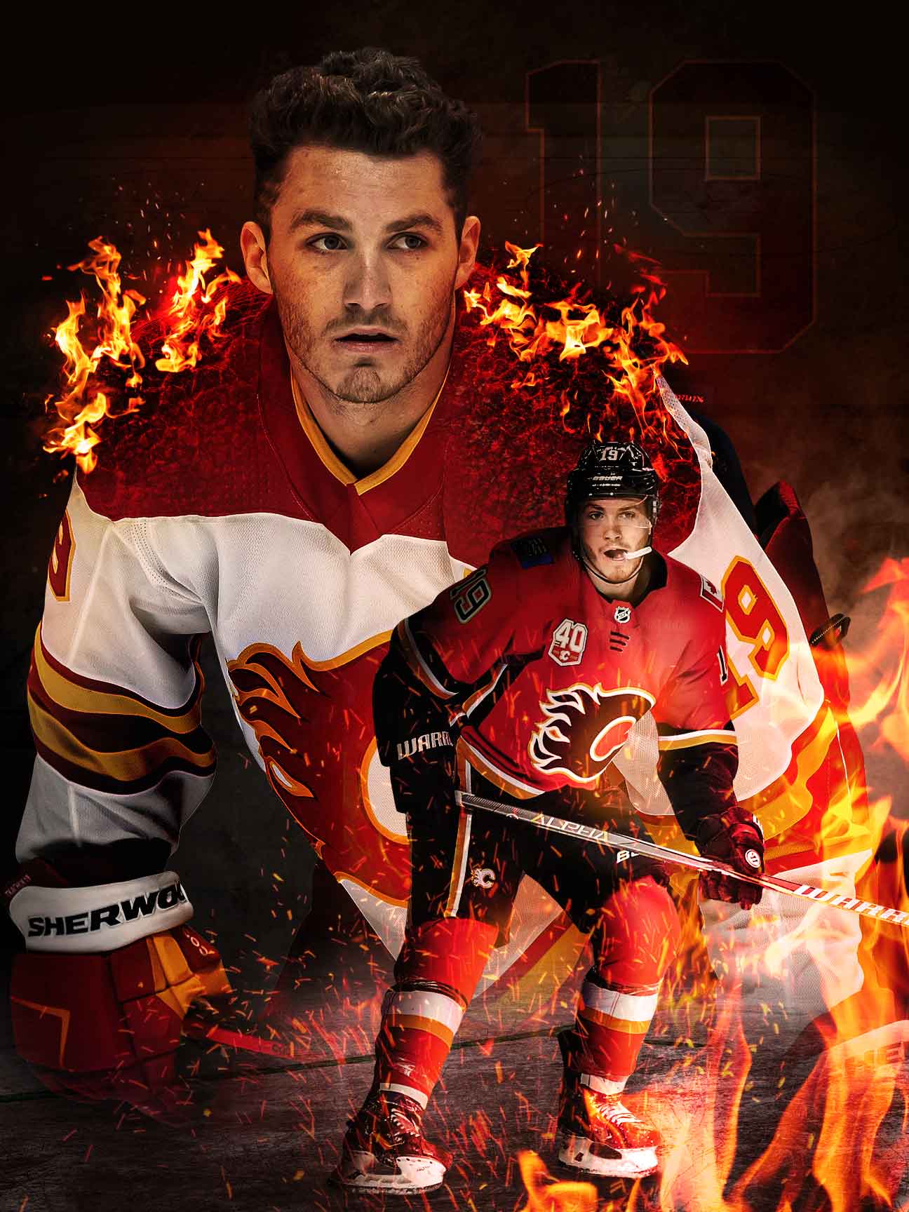 Matthew Tkachuk Flames Poster