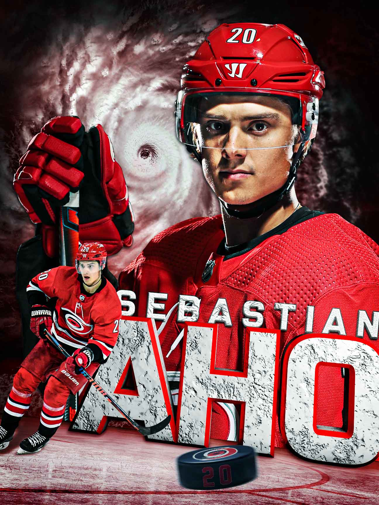 Sebastian Aho Hurricanes Poster